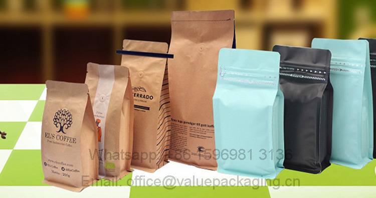 Standup coffee bags with valve and zipper – Bruce Dou