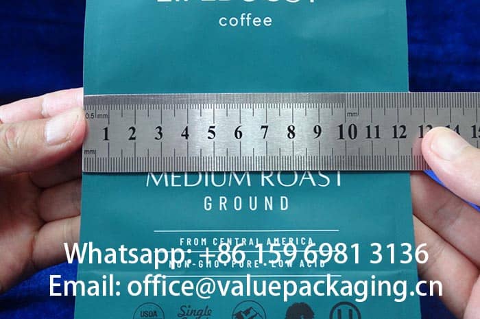 Dimension-measuring-of-12oz-coffee-bag