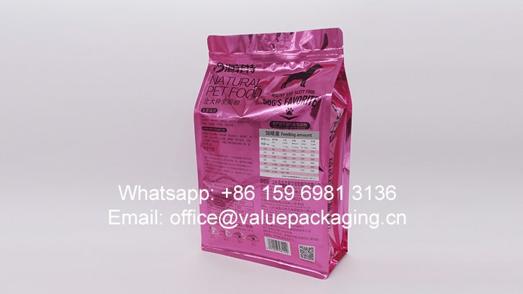 2kg Glossy Box bag for natural pet foods