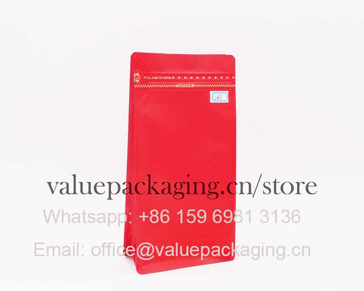 matte red coffee beans 250g package box bottom