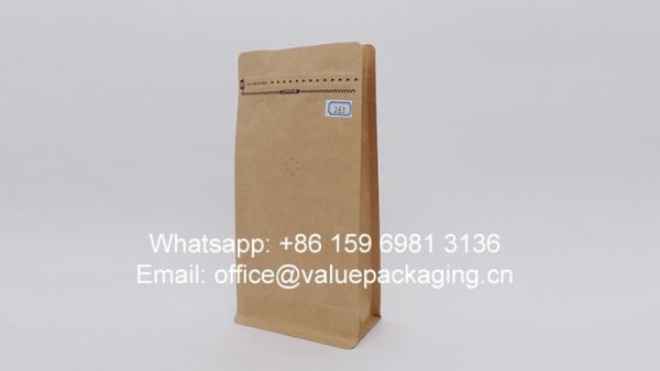 500g Coffee beans Kraft paper Box Bottom Bag