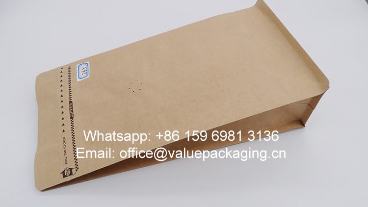 500g Coffee beans Kraft paper Box Bottom Bag