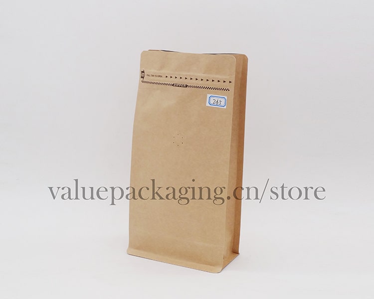 500g Coffee beans Kraft paper Box Bottom Bag