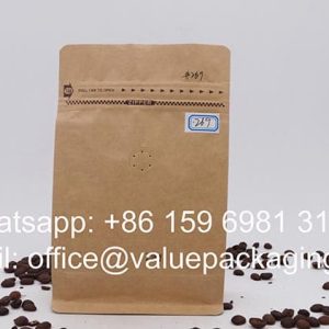 250g Coffee beans Kraft Paper Box Bottom Pouch