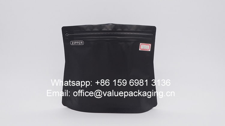 250g full web matte black coffee bag