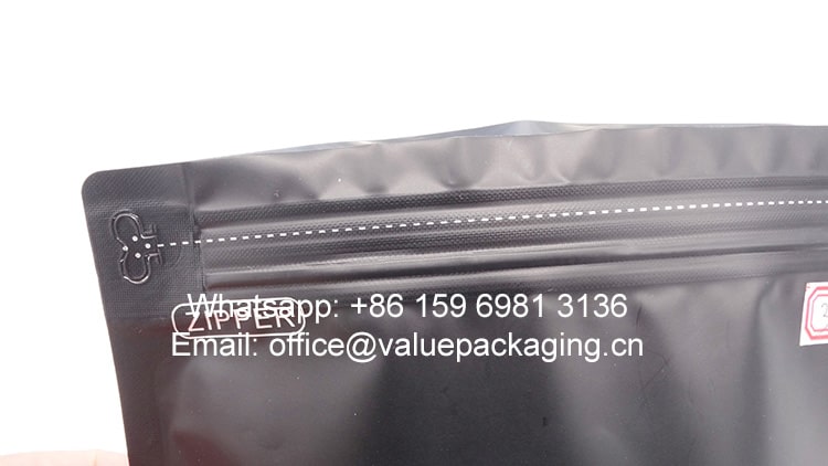 250g full web matte black coffee bag