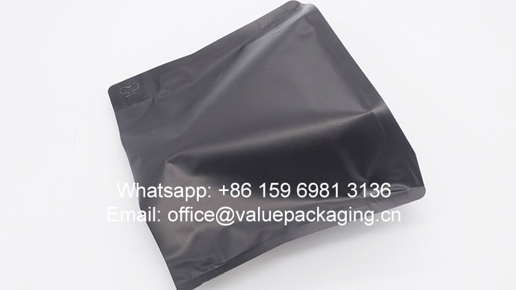 250g full web matte black coffee bag