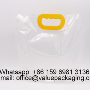 191 clear plastic spout pouch for take-away beer