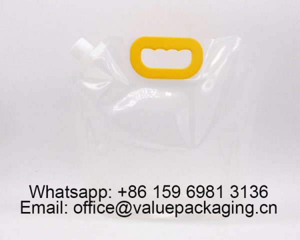 191 clear plastic spout pouch for take-away beer