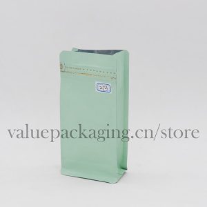 273 100g matte green box bottom coffee bag-min