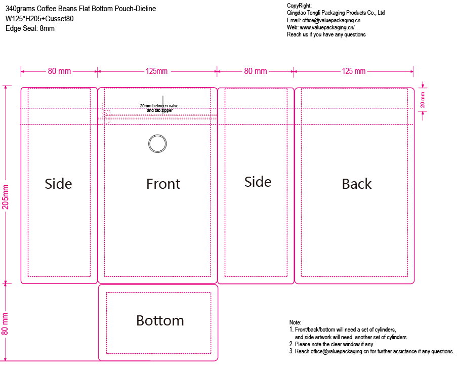 Diecut-line-of-12oz-block-bottom-coffee-bag