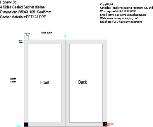 Honey-10g-4-Sides-Sealed-W50XH105-5mm-edge-seal-Dieline-Artwork-Design-Template-R072