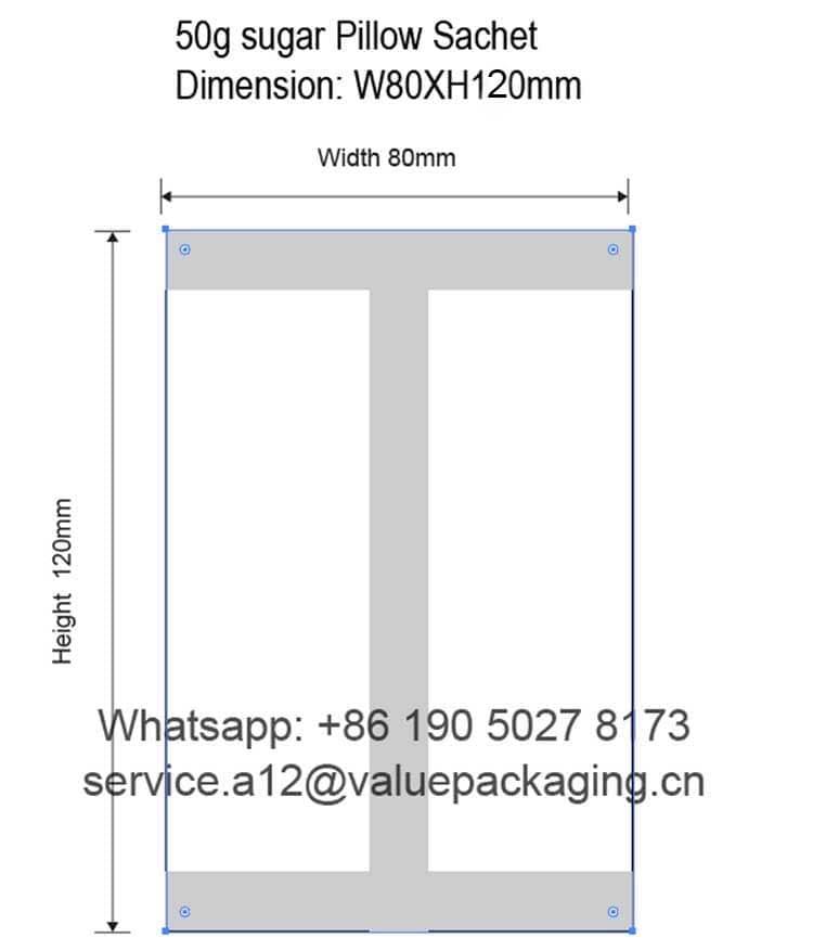 Sugar-50g-Pillow Pouch-W80xH120