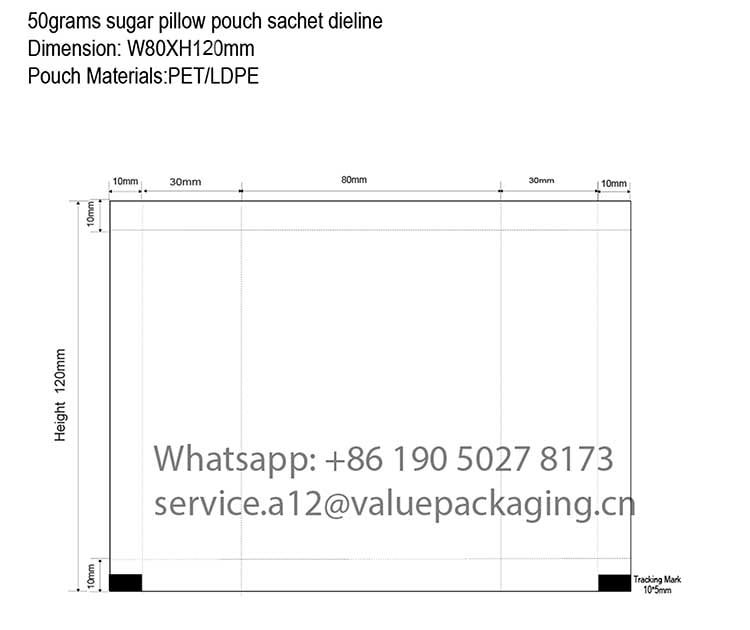 Sugar-50g-Pillow Pouch-W80xH120 mm-Package-Test#87