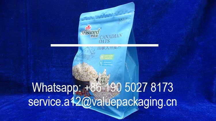 filled-800-grams-oat-block bottom-standing-pouch-package