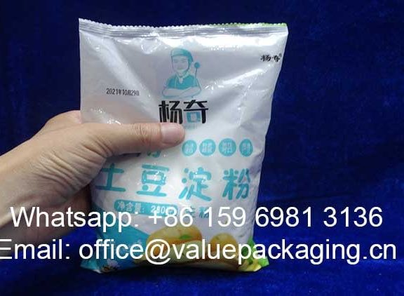 filled-level-of-280-grams-potato-starch-poly-sachet-bag