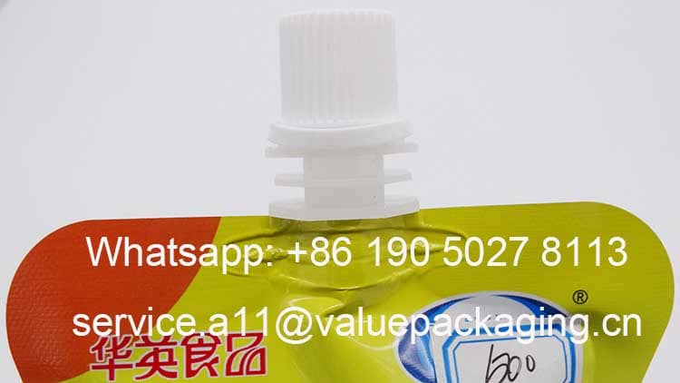 500 180ml spout bag package for yogurt