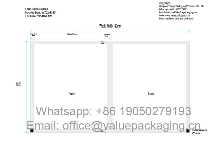 Design Template of 15g chilli powder -4 Sides Sealed W70xH125 - 5mm edge seal