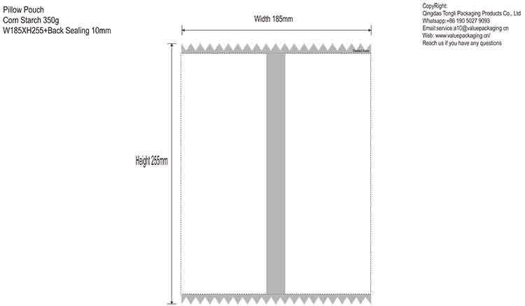 Dimension-Corn-Starch-350g-Pillow-Pouch-W185XH255mmBS10mm-200