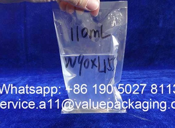 Filled-level-of-110-ml-liquid-product-poly-pack-pouch