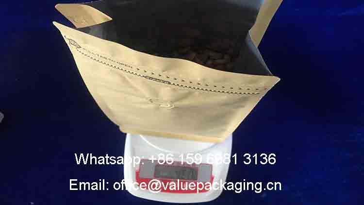 1 lb cellophane paper biodegradable coffee sachet