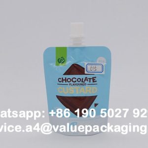 Standing effect-50ml-spout-pack-spout-for-milk-chocolate