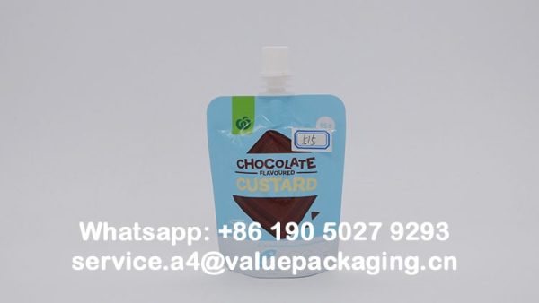 Standing effect-50ml-spout-pack-spout-for-milk-chocolate