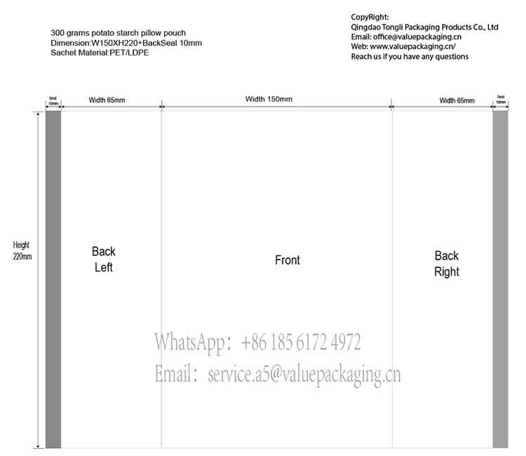 Dieline-Potato-Starch-Pillow-pouch-W150XH220-BackSeal10mm