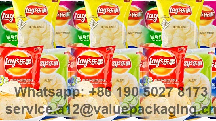 Potato Chips Bag-75g-Pillow Pouch Sachet-W180xH260 mm -Package