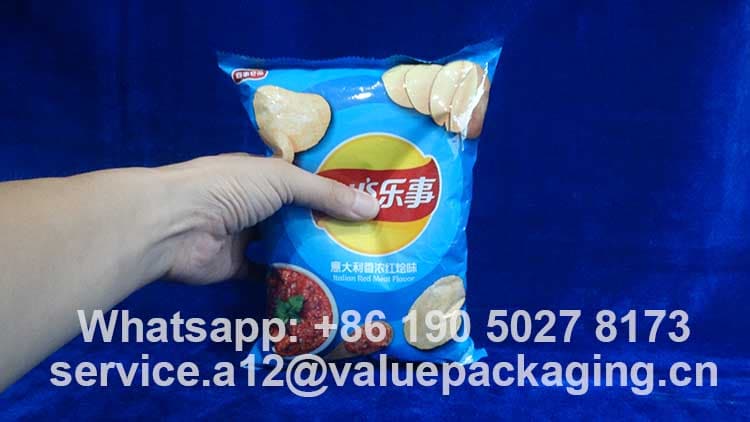 Potato Chips Bag-75g-Pillow Pouch Sachet-W180xH260 mm -Package