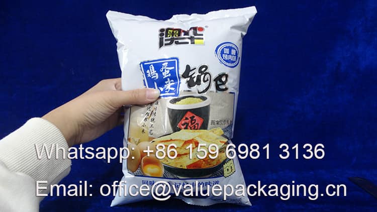 Fried Snacks Bag-280g-Pillow Pouch Sachet-W190xH290 mm -Package