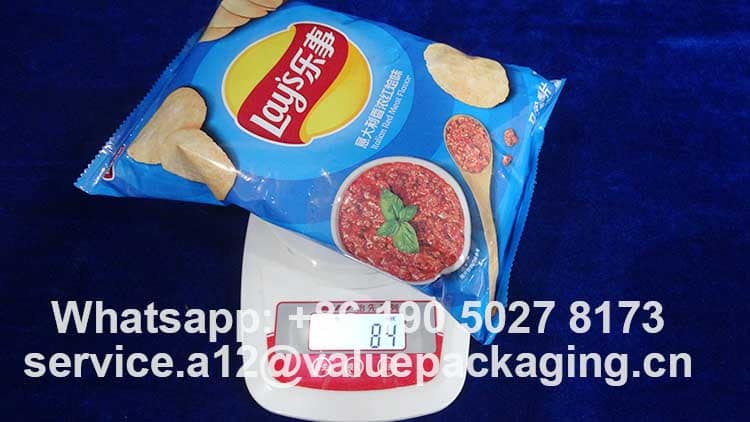 Potato Chips Bag-75g-Pillow Pouch Sachet-W180xH260 mm -Package